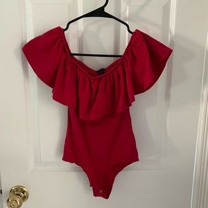 JCrew Red Bodysuit